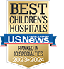 U.S. News & World Report Best Children's Hospitals Honor Roll Badge